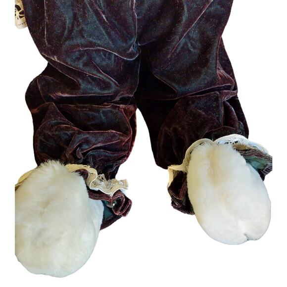 Bunnies and Bows by Brass Key Plush Bunny Rabbit Green Velvet Outfit 24" Toy - Picture 5 of 11